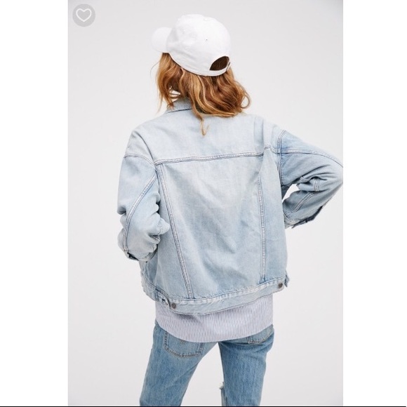 Free People Denim Trucker Jacket 25 Year Wash - Picture 3 of 8